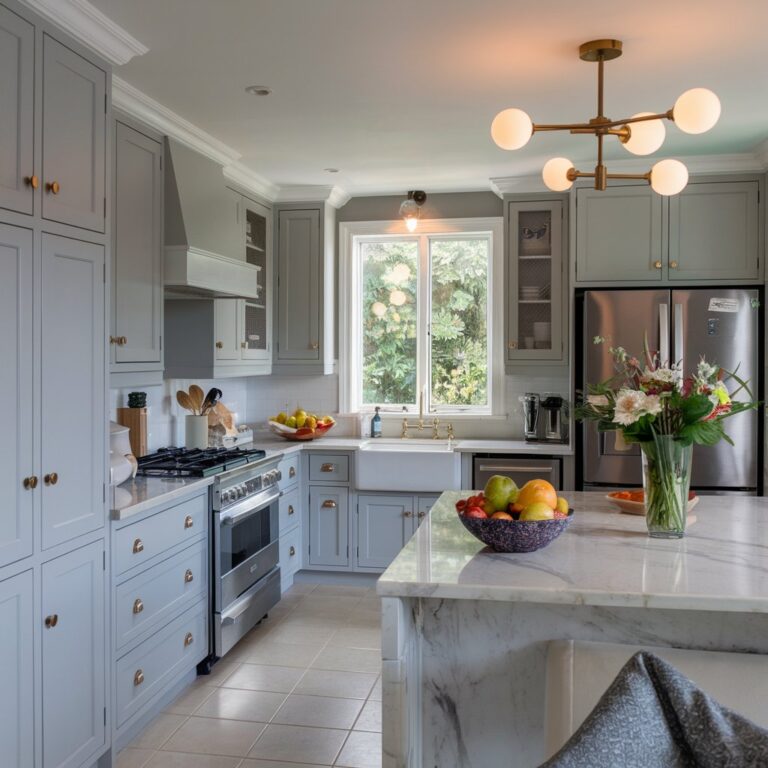 grey kitchen cabinets